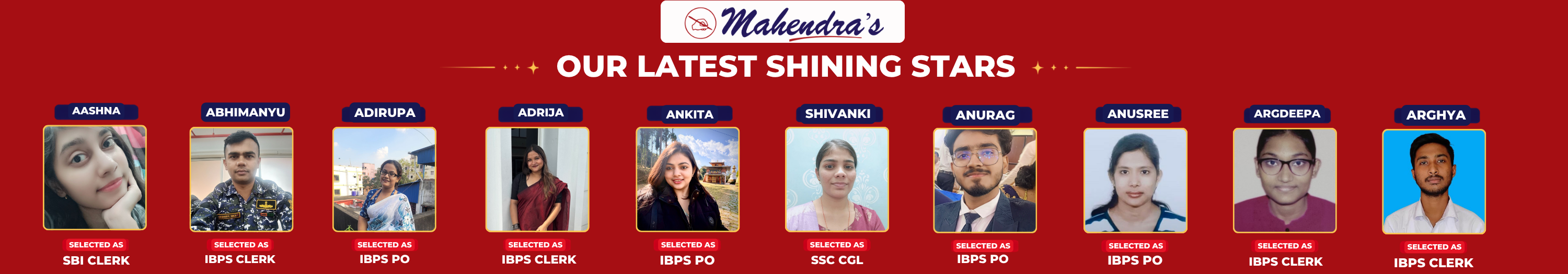 Mahendra's Shining Stars