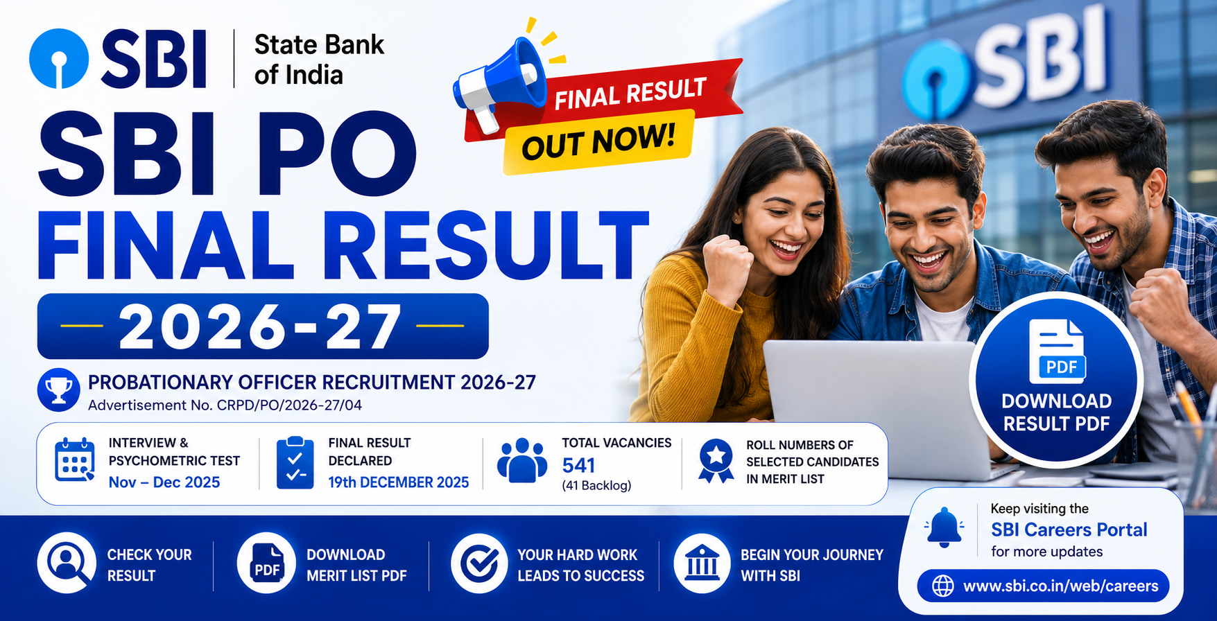 SBI PO Final Result 2026-27