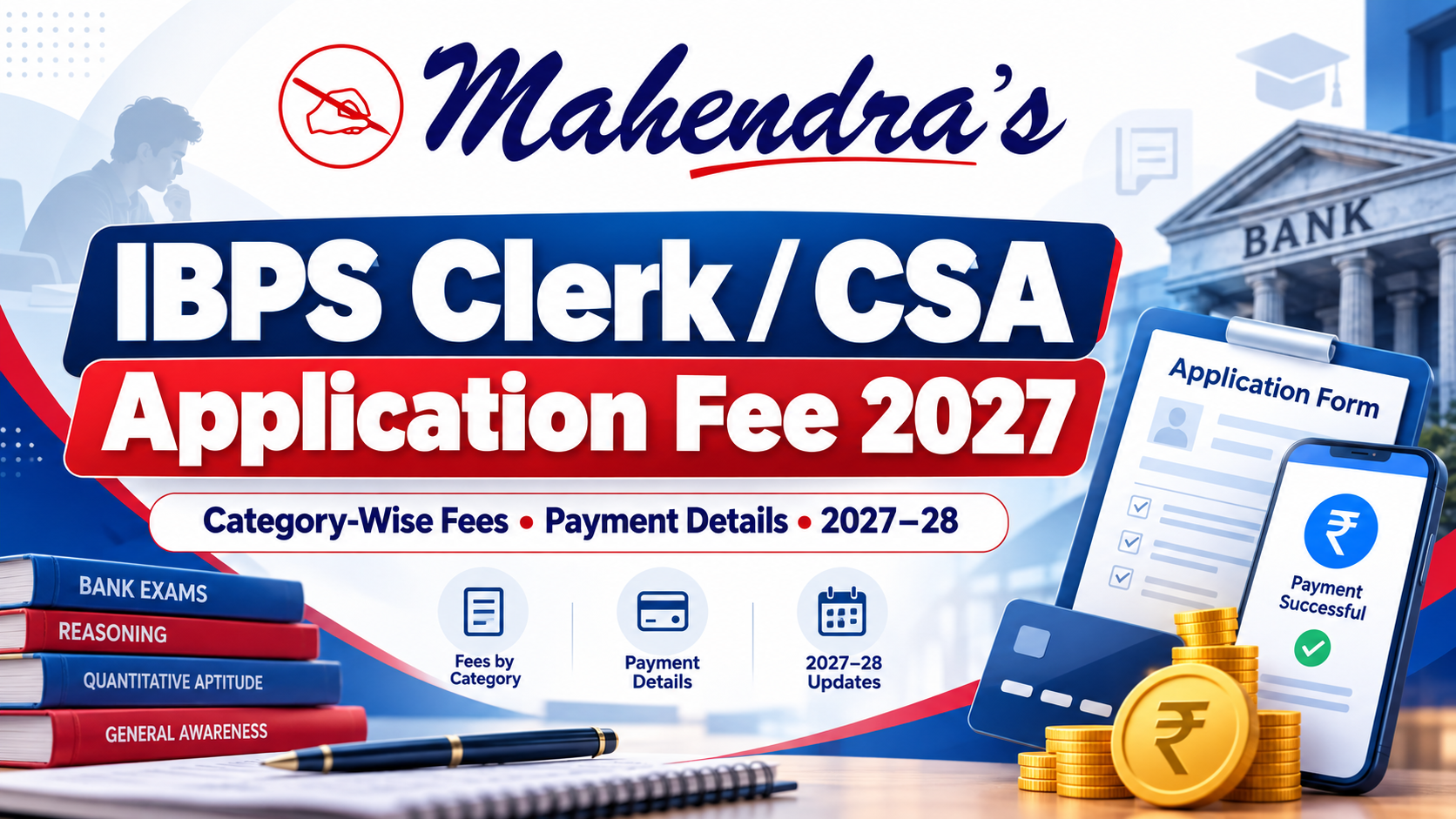 IBPS Clerk / CSA Application Fee 2027
