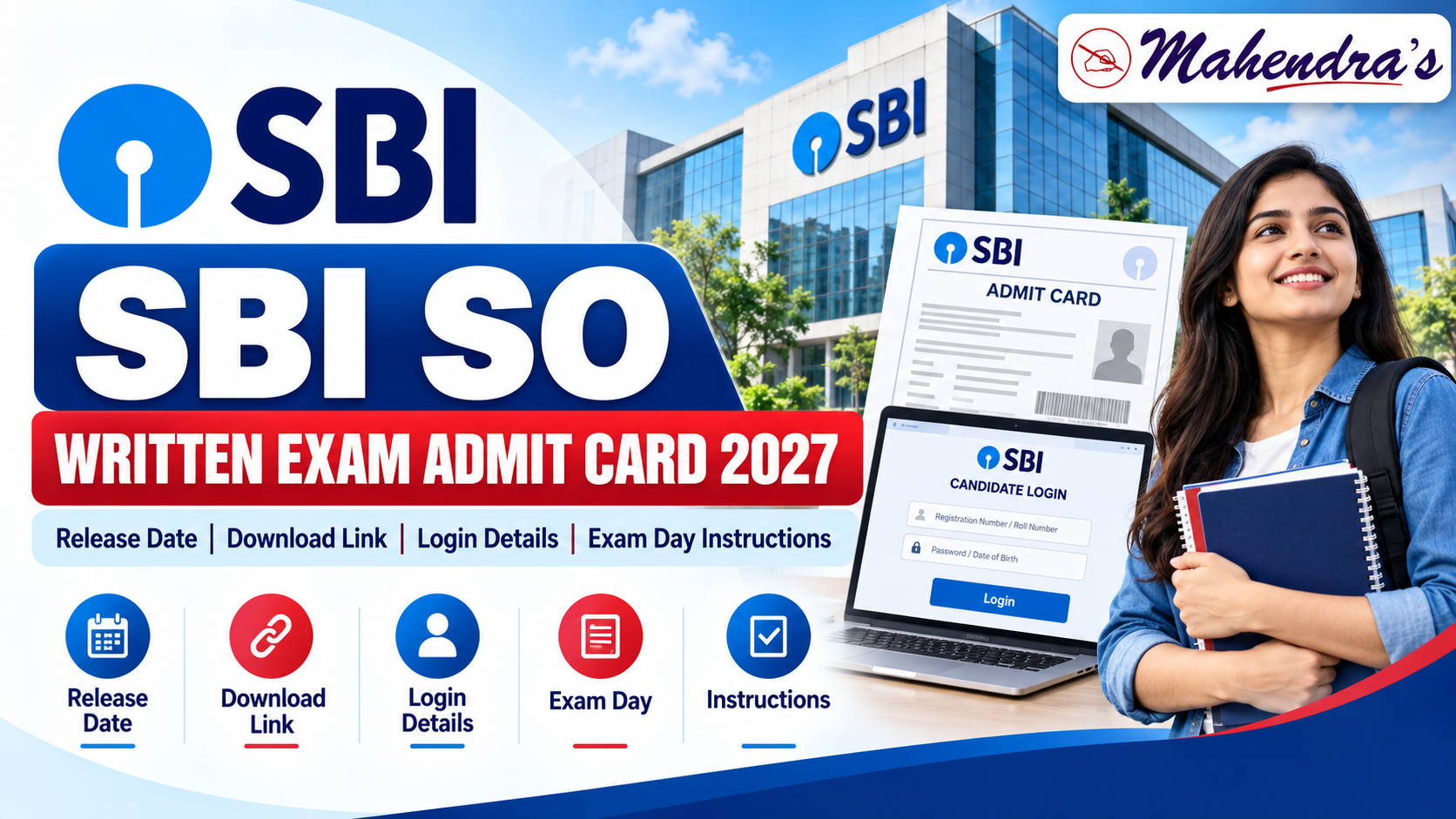 SBI SO Written Exam Admit Card 2027: Date, Download Link & Call Letter