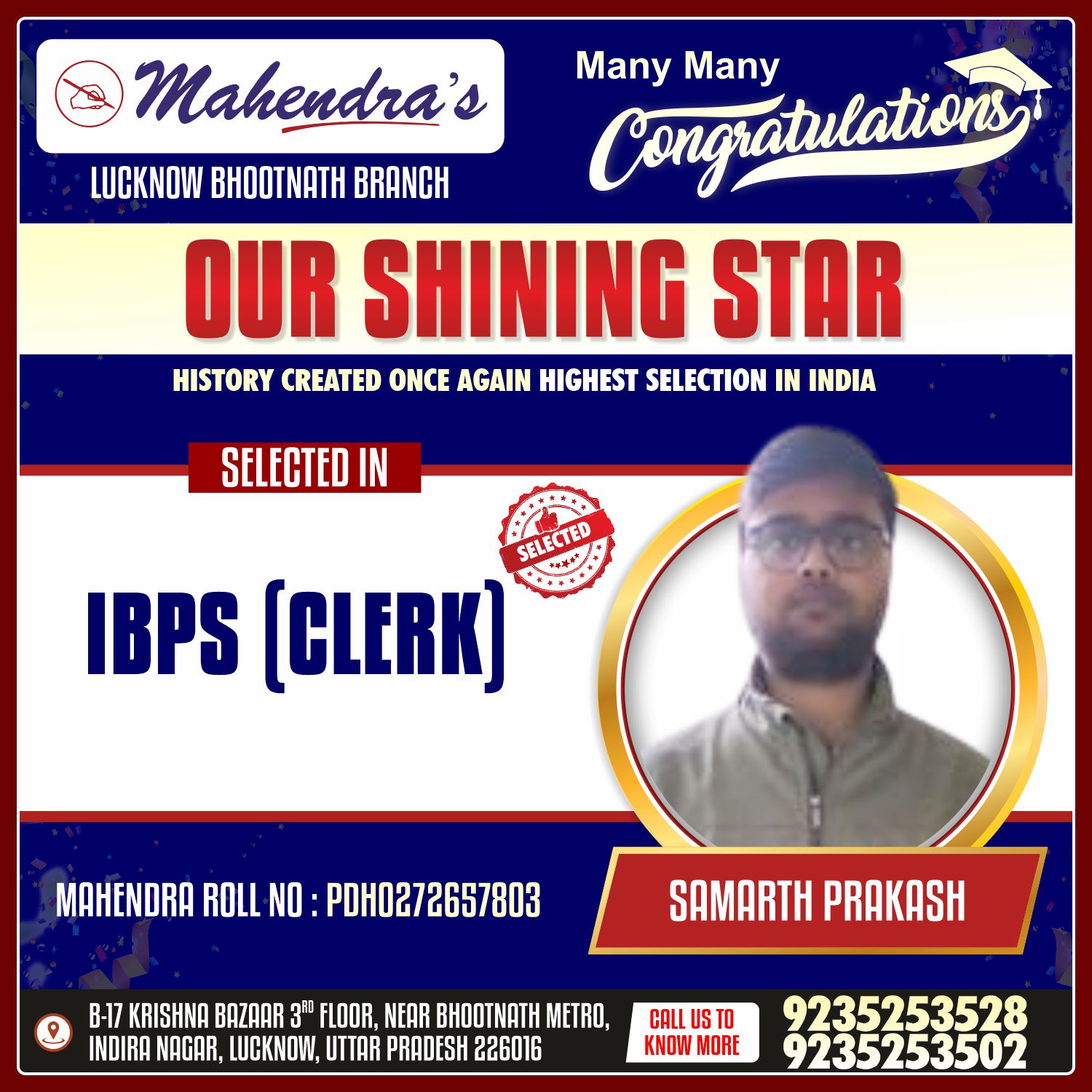 Mahendra's Latest Successful Candidates attachment 23