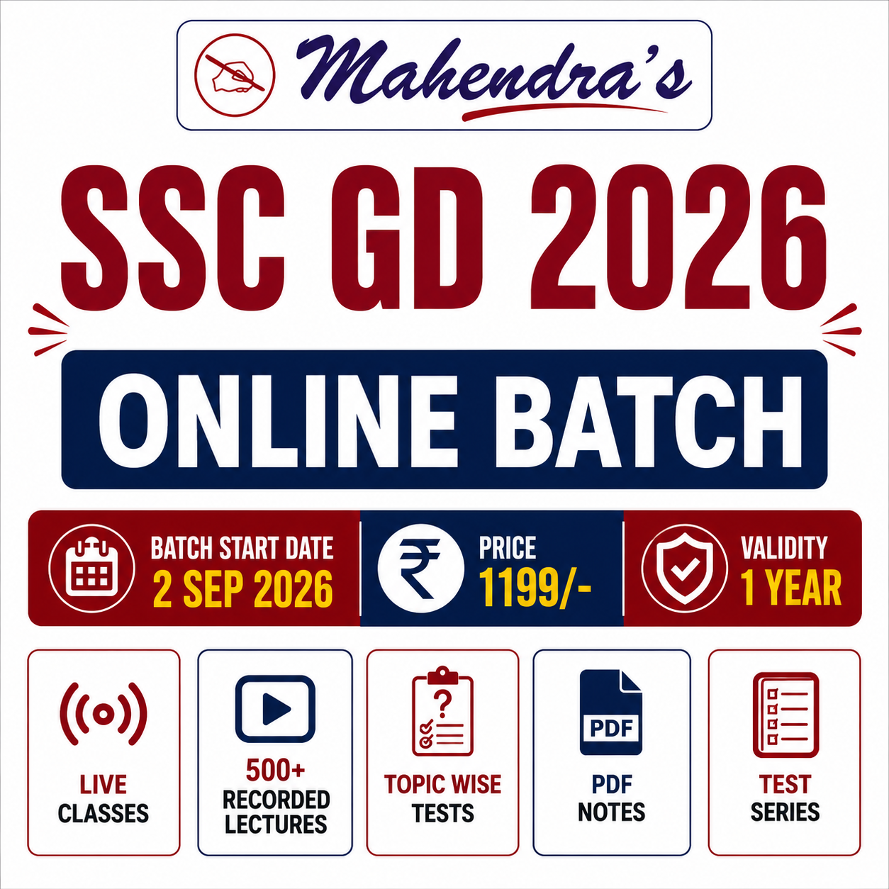 SSC GD PREPARATION BATCH 2026