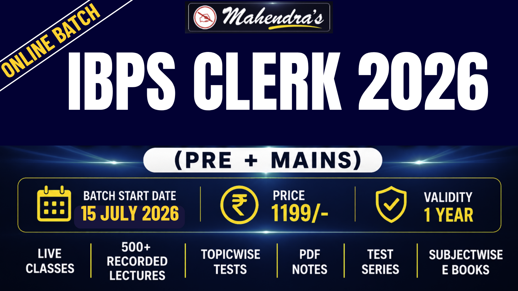IBPS CLERK PREPARATION BATCH 2026