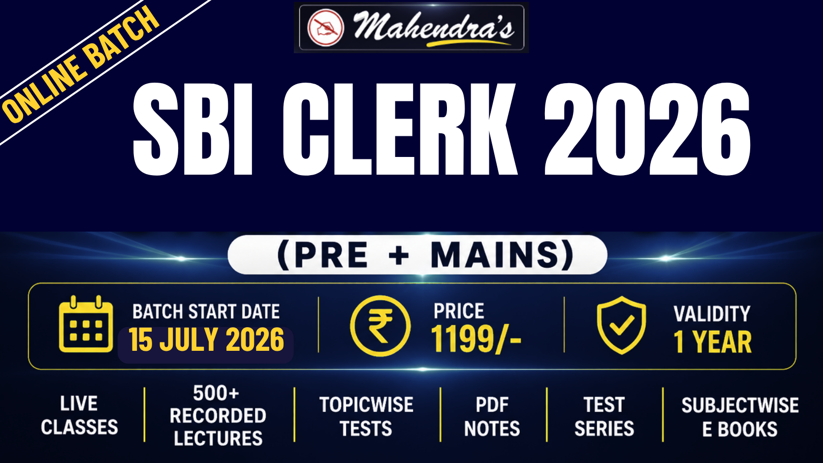 SBI CLERK PREPARATION BATCH 2026