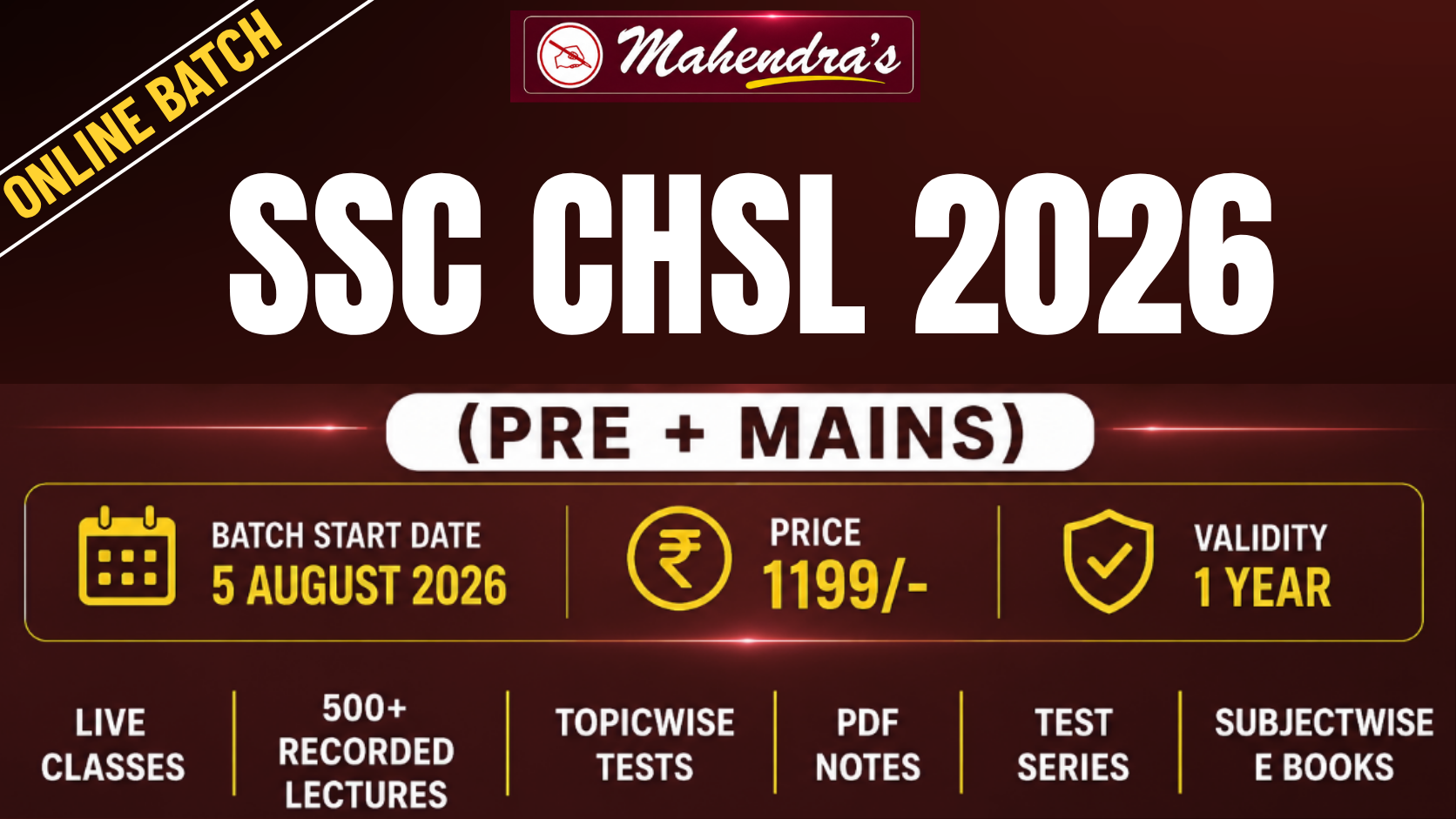 SSC CHSL PREPARATION BATCH 2026
