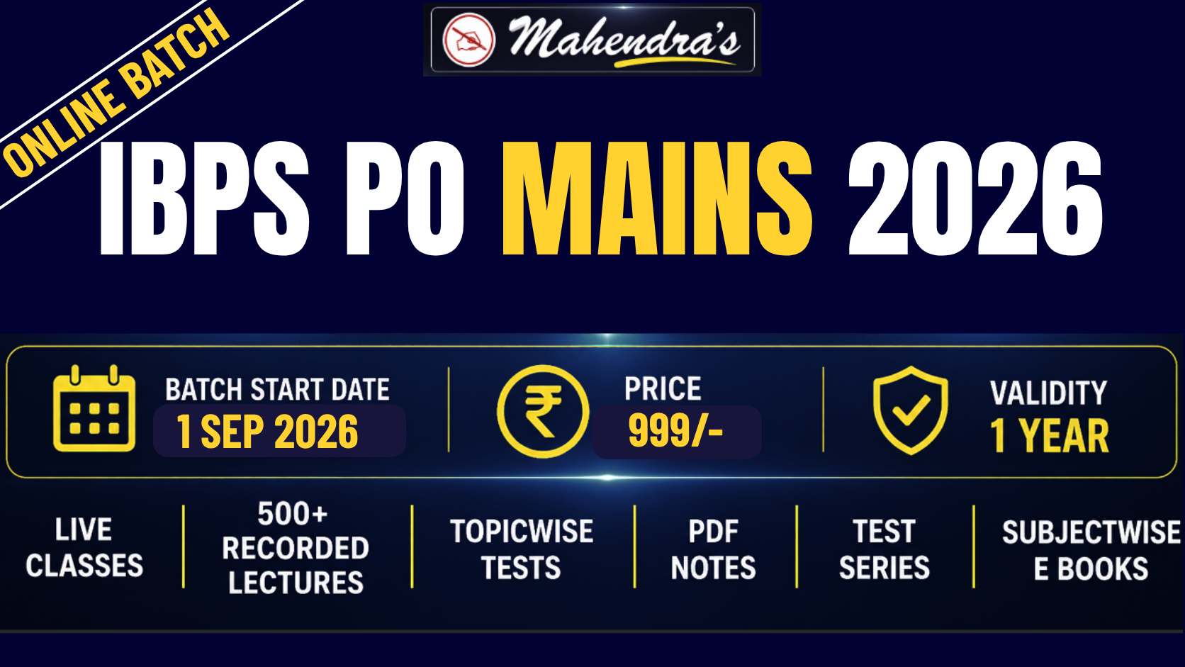 IBPS PO MAINS PREPARATION BATCH 2026