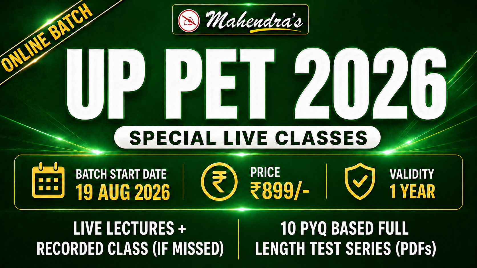 UPSSSC PET 2026 COMPLETE PREPARATION (08:00 AM-11:00 AM)
