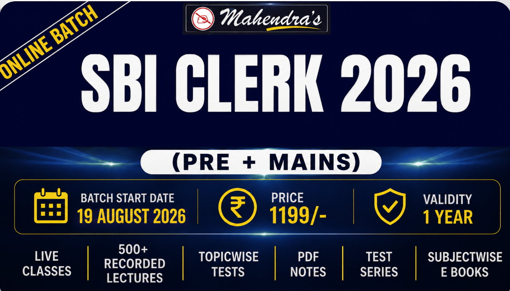 SBI CLERK PREPARATION BATCH 2026 (10:30 AM-12:30 PM)