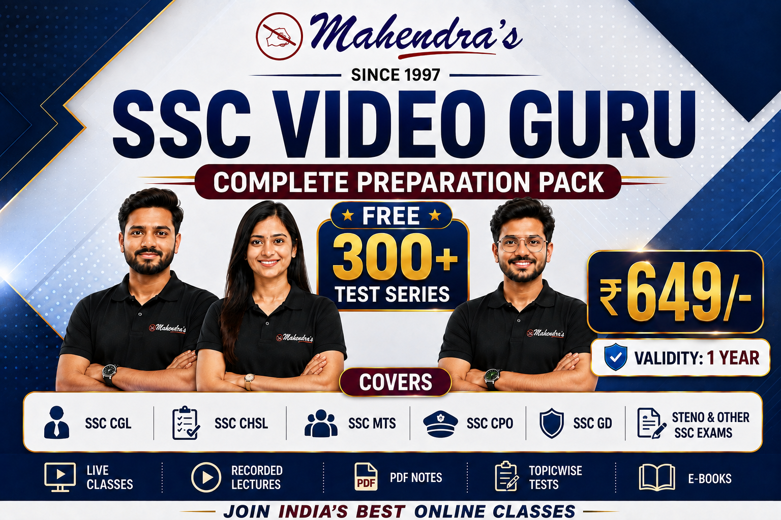 SSC VIDEO GURU: COMPLETE PACKAGE FOR SSC CGL, CHSL, MTS & OTHERS