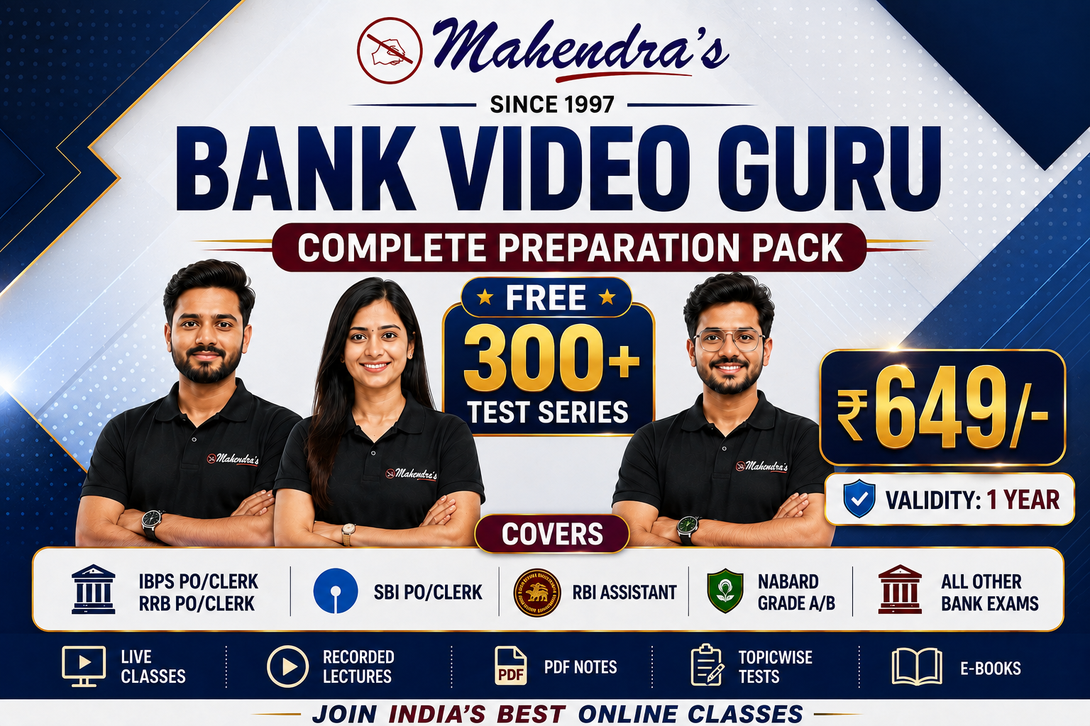 BANK VIDEO GURU:COMPLETE PACKAGE FOR IBPS /SBI & INSURANCE EXAMS