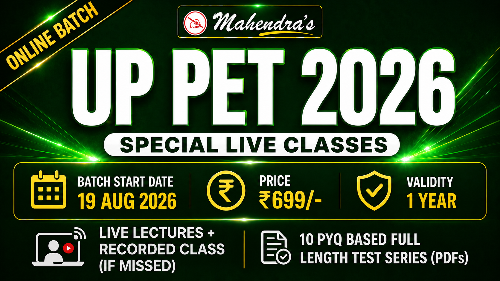 UPSSSC PET 2026 COMPLETE PREPARATION (08:00 AM-10:00 AM & 03:00 PM-04:00 PM)