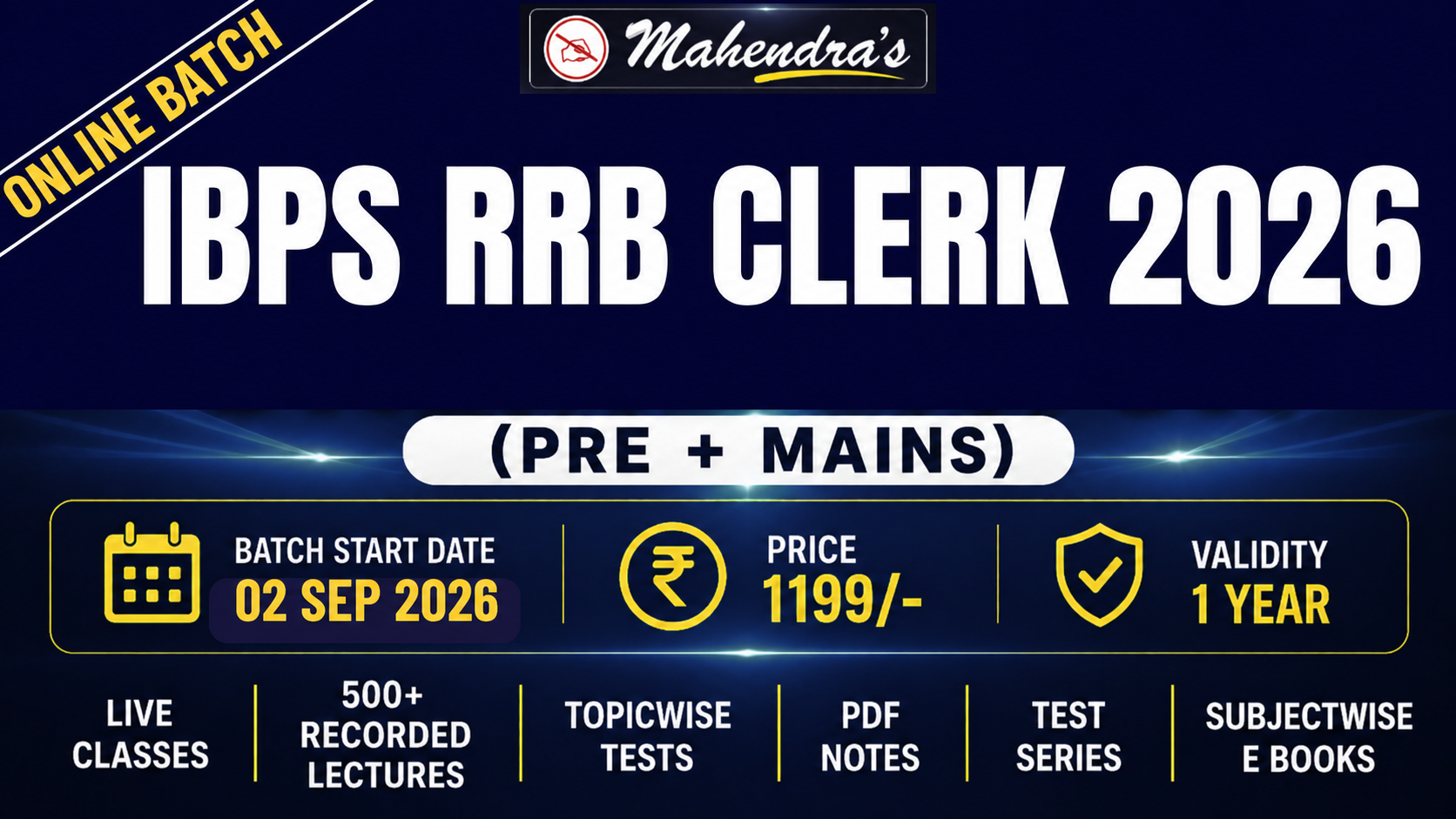 IBPS RRB CLERK PREPARATION BATCH 2026 (03:00 PM-05:00 PM)